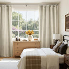 Extra Wide Pinch Pleat 100 x 90 Inch Linen Semi Sheer Curtains 1 Panel | - Image 7
