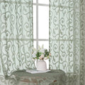 Furman Sheer Sage Green Curtains 90 inches Long by OWENIE