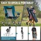 FUNDANGO Rocking Camping Chair, High Mesh Back Portable Folding Camp Chairs - Image 6
