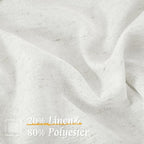 54 Inch Length Ivory White Linen Curtains - Image 2