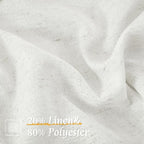 Natural Ivory White Linen Curtains - Image 2