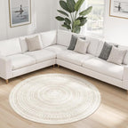cotiled 5x5 Round Rug 5ft Circle Living Room Boho Area Rugs | Solve Modern - Image 8