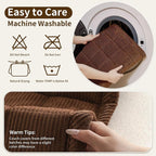 Velvet Couch Covers for Sectional Sofa Washable, Non-Slip L Shaped Sectional - Image 6