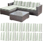 CALBODE 12 Pcs Outdoor Seat Cushion Covers by CALBODE