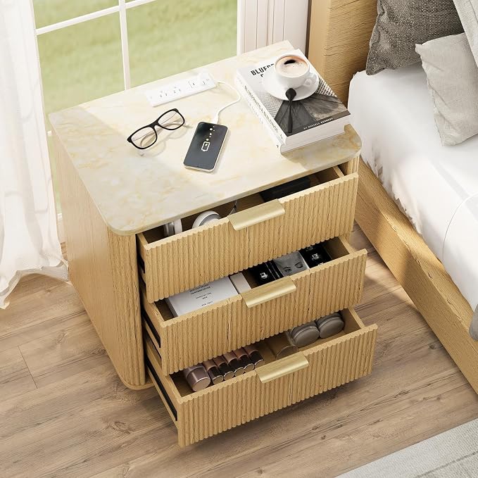 Fluted Nightstand Set of 2 - Image 8