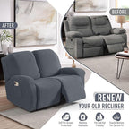 TAOCOCO Recliner Loveseat Slipcover, 6 Pieces Dual Recliner Sofa Covers - Image 5
