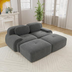 Boneless Sectional Couch, No Assembly Required, 81.8” U Shaped Modular Cloud by ModonChicSofasCouches