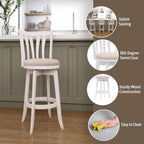 Hillsdale 29.5" Savana Wood Swival Bar Height Stool - Image 4