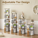 SUNMORY 5 Tier Rotating Bookshelf Tower, Revolving 360 ° Spinning Bookcase - Image 5