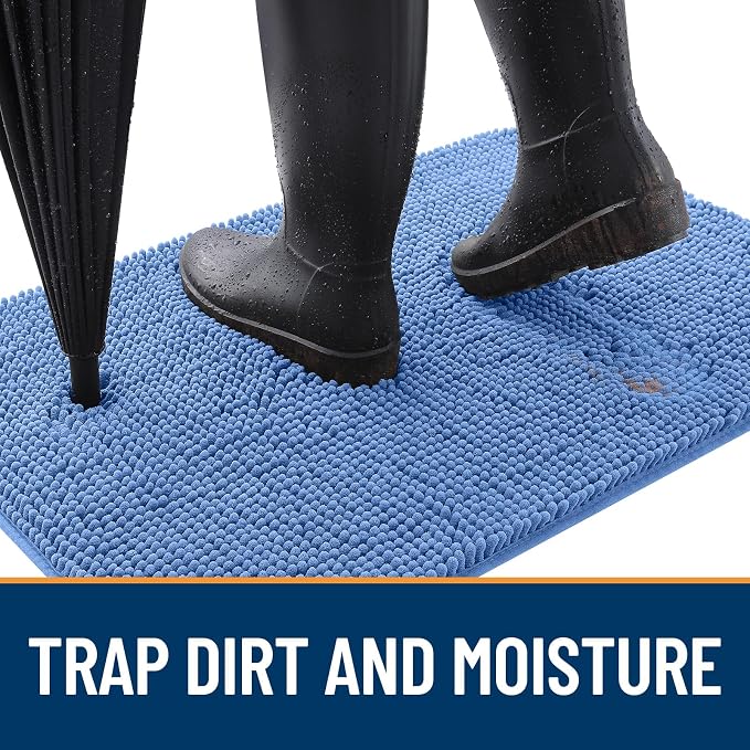 OLANLY Dog Door Mat for Muddy Paws 59x20, Super Absorbent Chenille Mud Mat | - Image 2