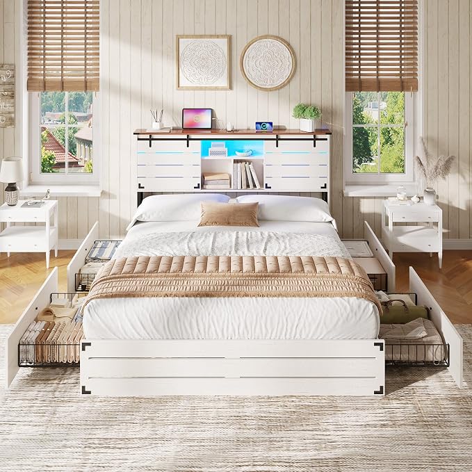 VIAGDO Wooden Bed Frame Full Size - Image 7
