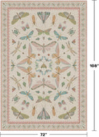 Floral Pink Rugs for Bedroom Girls 6x9 - Image 2