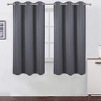 Grey Thermal Blackout Curtains/42 x 63 Inch/Set of 2 Panels Room Darkening by Lemomo