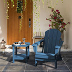 SERWALL Adirondack Table Set of 4, Outdoor Side Table- Blue - Image 9