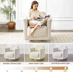 Swivel Accent Chair, 360° Chenille Barrel Swivel Chair - Image 9