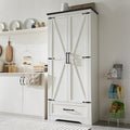 JXQTLINGMU Farmhouse Kitchen Pantry Cabinet by JXQLINGMUFurniture