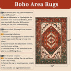 SERISSA Area Rug 3x5 Boho Rugs for Bedroom, Washable Non-Slip Living Room Rug - Image 2