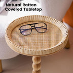 Drink Table，Rattan Round Small Side Table - Image 3