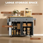 HOMCOM Kitchen Island Cart - Image 5
