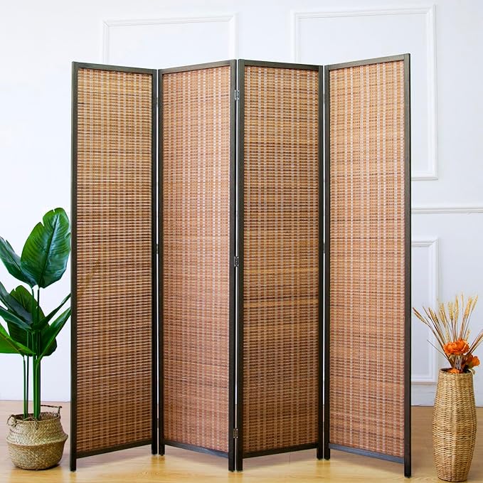 Furnnylane 4 Panel Bamboo Room Divider - Image 5