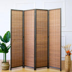 Furnnylane 4 Panel Bamboo Room Divider - Image 5