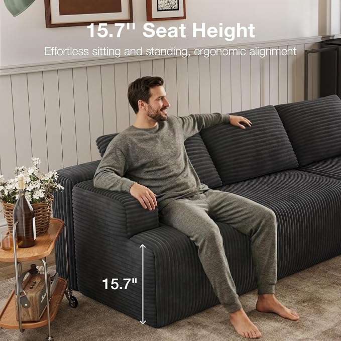Novilla L-Shape Sectional Couches - Image 14