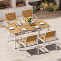 Outdoor Dining Set for 4, Patio Table and Chairs Set by Oasbira