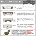 100% Waterproof Sectional Recliner Couch Covers - Image 7