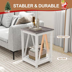 Farmhouse Square End Table, Accent Side Table - Image 3