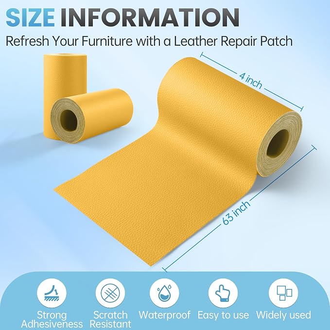 Leather Repair Patch Tape Kit, Vinyl Leather Repair Kit - Image 2