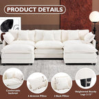 Ihanherry 111.4" U Shaped Cloud Couch Modern Modular Sectional Sofa - Image 3
