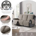 TAOCOCO 100% Waterproof Recliner Sofa Covers 3 Seater Split Couch Covers - Image 4