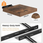Fun Memories Floating Shelves for Wall, 12 Inch Set of 3 Rustic Wood Wall - Image 4