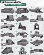 Lunix LX15 14pcs Modular Kids Play Couch, Design-Patent Child Sectional Sofa - Image 7