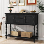 ARTPOWER Console Table with 2 Drawers, Retro Entryway Table with 2 Door by PowerofArtBetterforLife