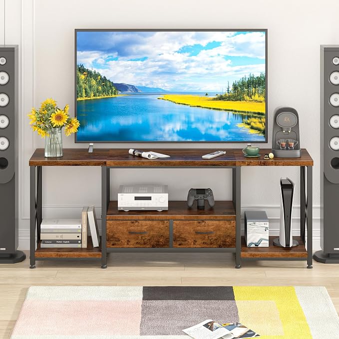 GYIIYUO TV Stand with Fabric Drawer - Image 7