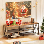55 inch TV Stand with 3-Tier Open Shelf, Entertainment Center with Power - Image 3