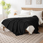 60x80 Inch Black Twin Blanket - Image 2