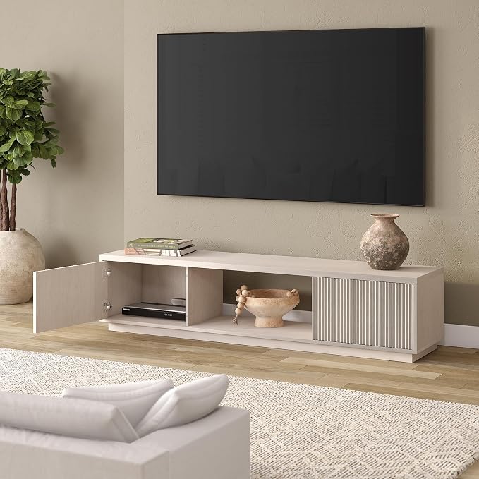 Henn&Hart Fluted TV Stand for TVs up to 78" - Image 5