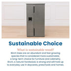 ECR4Kids Wooden Pretend Play Kitchen Refrigerator - Image 8