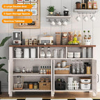 knoworld Buffet Sideboard with Storage Farmhouse with 4 Doors, Dining Room - Image 4