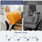 Homkdom Convertible Loveseat Sleeper, Space-Saving Folding Sofa Bed - Image 7