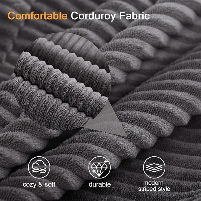 COMAX Convertible Sofa Bed, Folding Floor Couch Corduroy Fold Out Couch Bed - Image 6