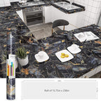 Black Marble Contact Paper Waterproof Removable Peel and Stick Wallpaper Film - Image 5