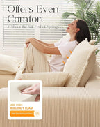 107" Comfy Cloud Couch with L-Shape Chaise & Deep Seat, Modular Sectional Sofa - Image 6