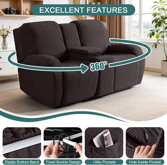 Ruaozz Loveseat Recliner Covers - Image 5