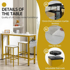 Finnhomy 52.7" Industrial Bar Table Set - Image 6