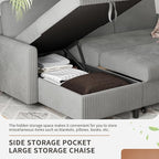 Walsunny 77" Sectional Sleeper Sofa - Image 4