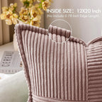 MIULEE Decorative Lumbar Throw Pillow Covers 12x20 Inch Blush Pink 2 Pack | - Image 2