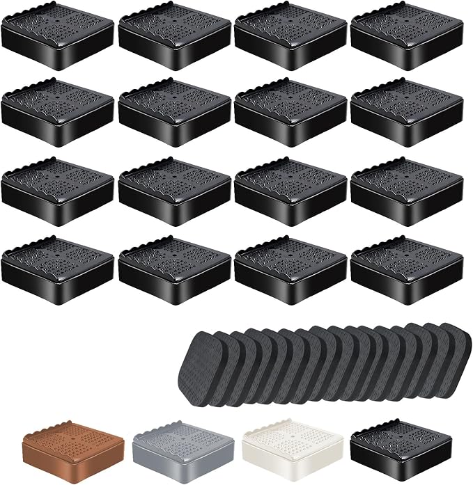 shouwuhho Furniture Risers, 16 Pack Bed Risers by EnjoyLifeEnjoyHappiness